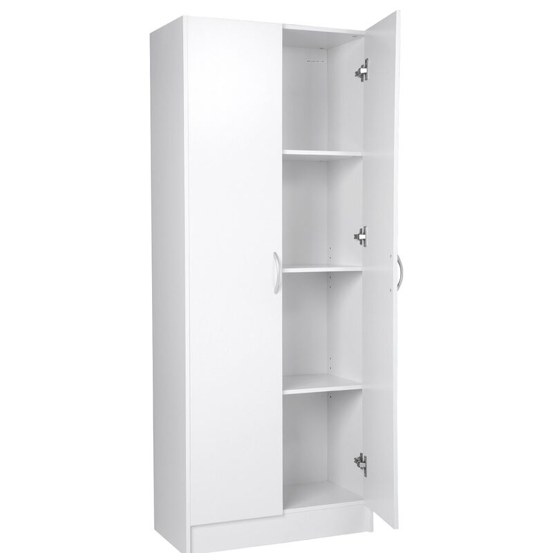 Freestanding Kitchen Pantry Cabinet with Adjustable Shelves, Wood Storage Cupboard for Dining Room-White image number 7