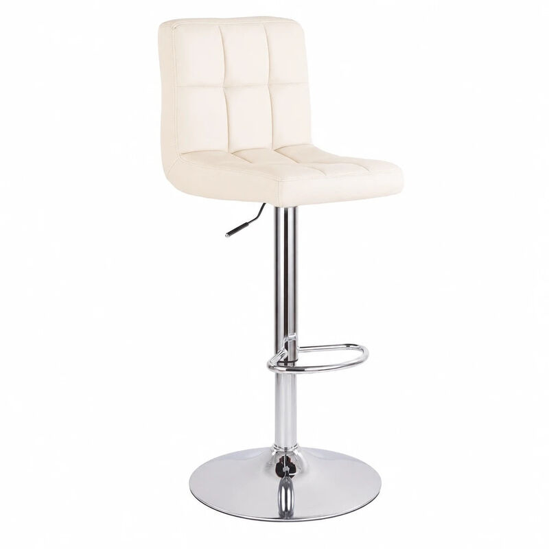 Leather Swivel Bar Stools Set of 2, Durable Adjustable Counter Height Stools with Thickened Backrest, Lightweight Iron Frame 360&deg; Kitchen Island Chairs image number 0