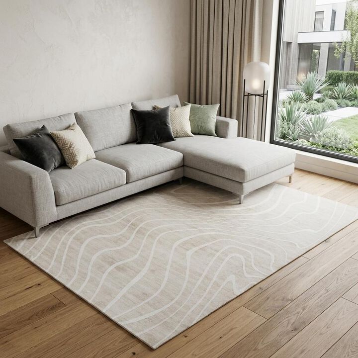 HomeRoots Abstract Distressed Area Rug
