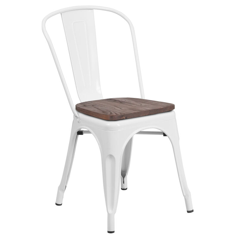 Metal/Wood Colorful Restaurant Chairs image number 0