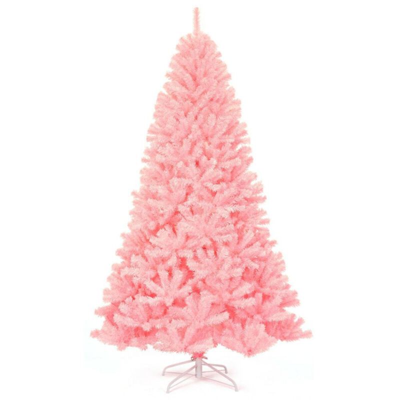 Hivvago 7.5 Feet Hinged Artificial Christmas Tree Full Fir Tree