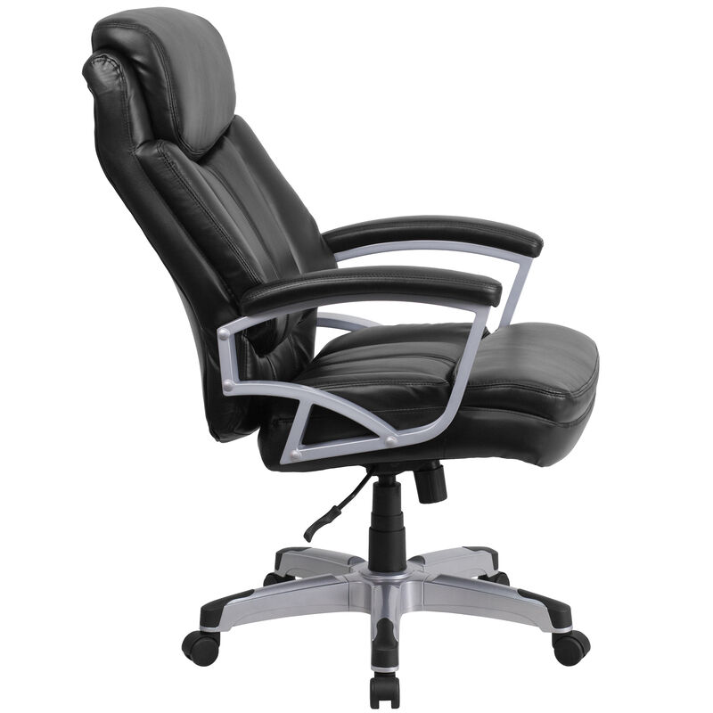 HERCULES Series Big & Tall 500 lb. Rated Black Fabric Executive Swivel Ergonomic Office Chair with Arms image number 9