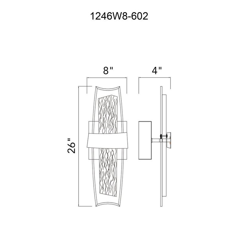 CWI Lighting Guadiana Integrated LED Satin Gold Wall Light