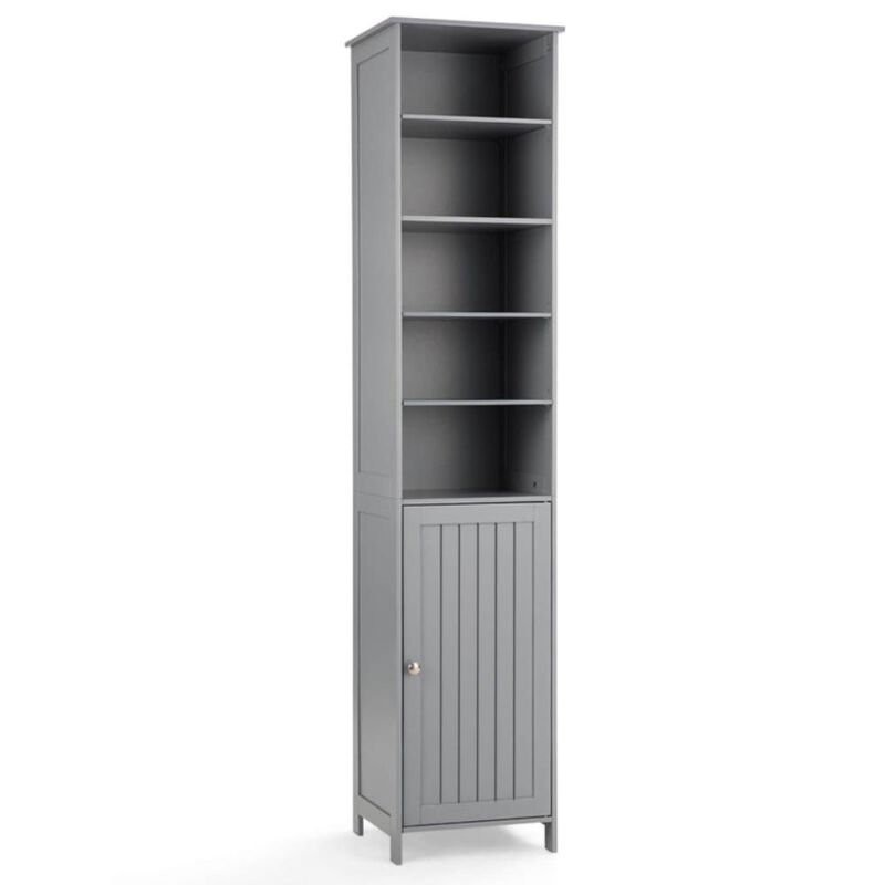 Hivvago 72 Inches Free Standing Tall Floor Bathroom Storage Cabinet