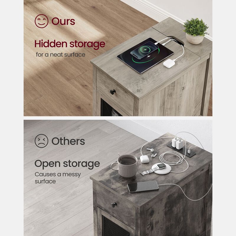 Side Table with Storage and Charging Station image number 6