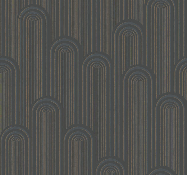 Speakeasy Black Metallic Wallpaper (Set of 2)