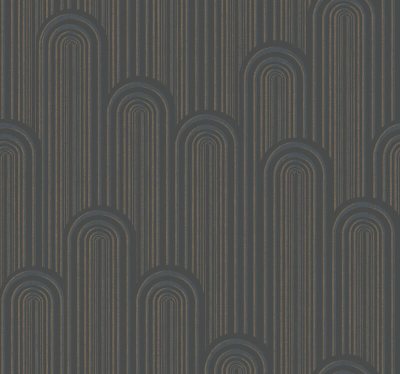 Speakeasy Black Metallic Wallpaper (Set of 2) image number 0