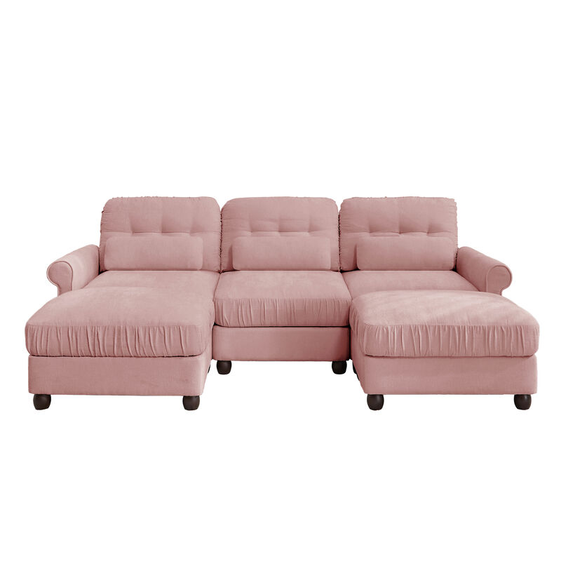 Rucis Chenille U‑Shape Modular Sectional Sofa image number 0