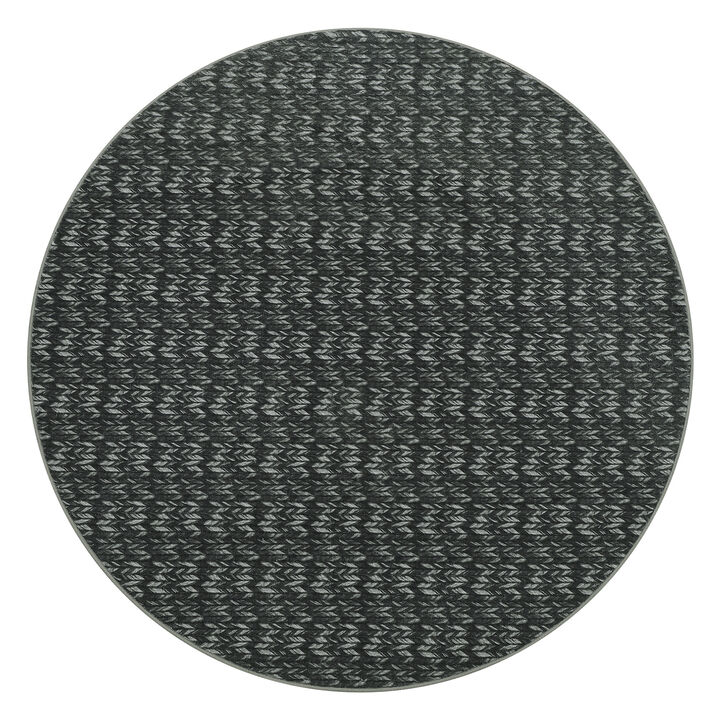 3X5 FT Modern Braided Printed Soft Low Pile Floor Cover Solid Distressed Indoor Carpet