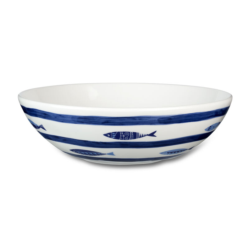 Euro Ceramica Mediterranean Sea Fish 11'' Round Serving Bowl image number 0