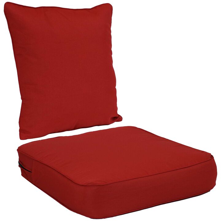 Sunnydaze Indoor/Outdoor Polyester Back and Seat Cushions