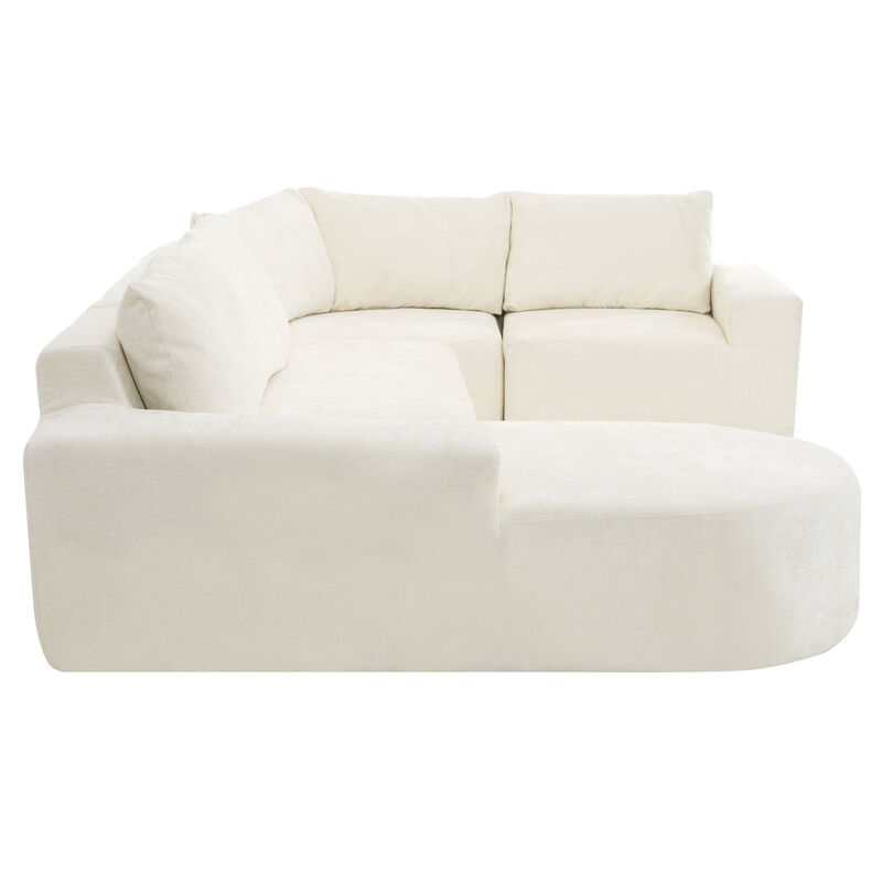 Miksa Oversized Chenille Modular Sectional Sofa image number 7