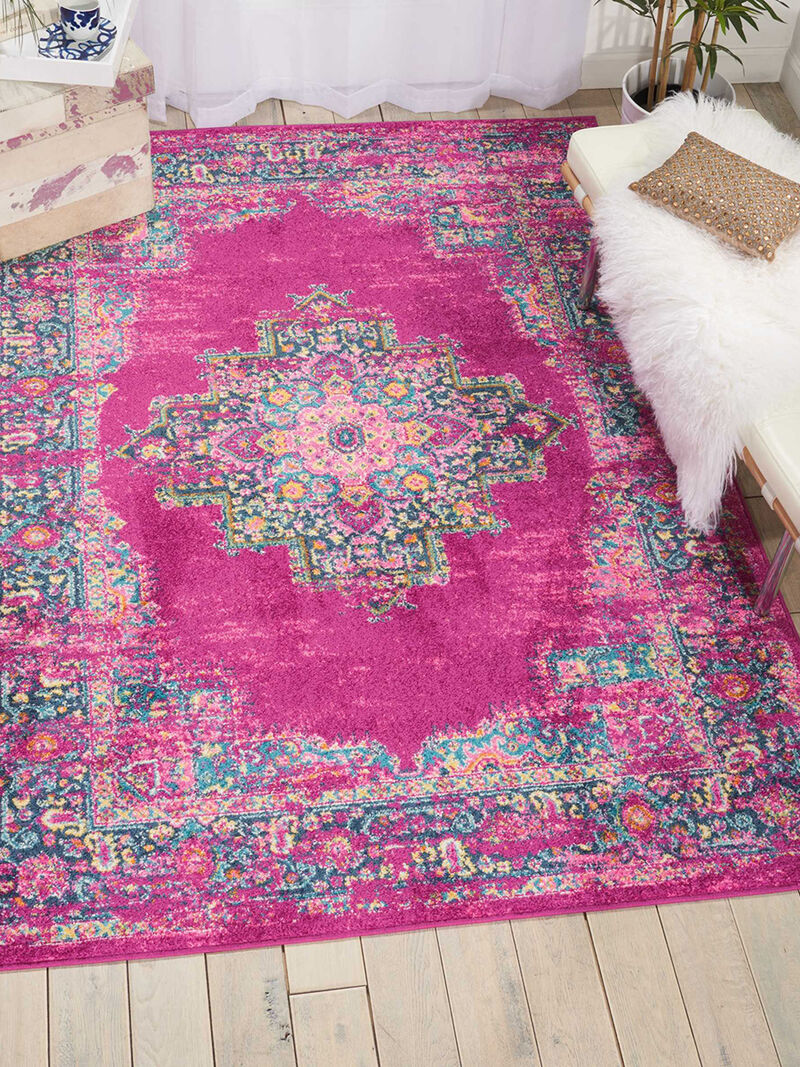 Passion PSN03 Fuchsia 5' x Round Rug image number 3