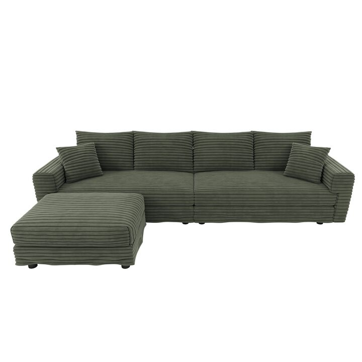 Zaklan Plush Corduroy Sofa