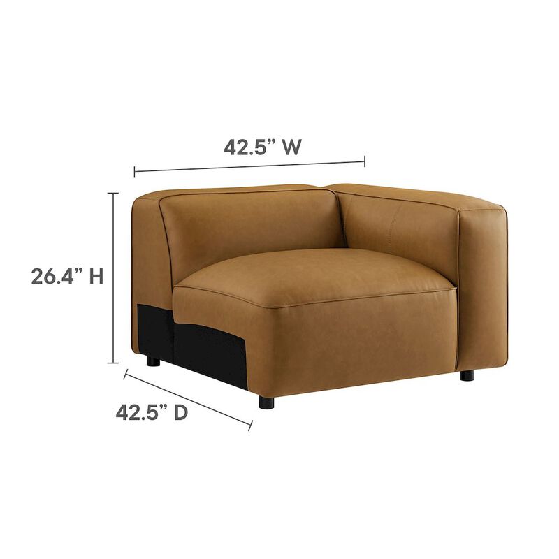 Auren 4-Piece Vegan Leather Modular Sofa Set image number 1