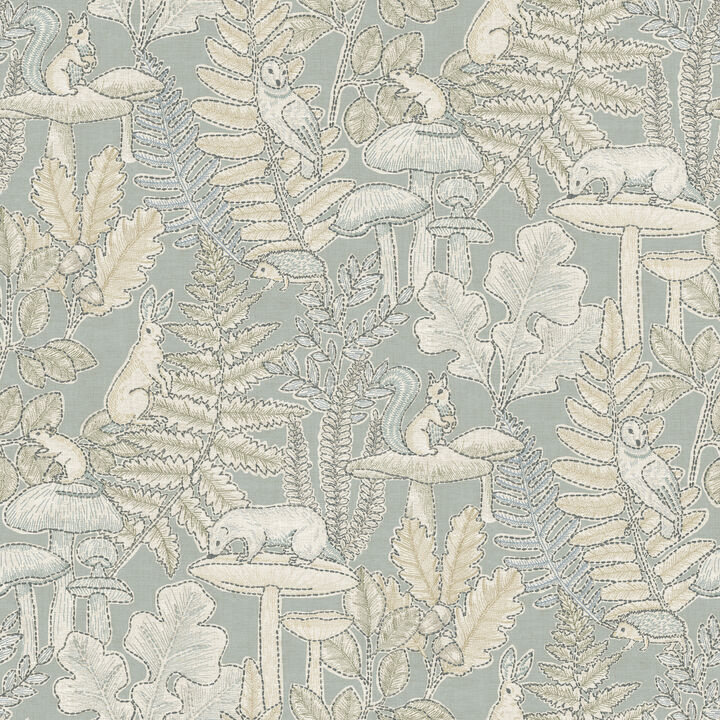 Holt Seafoam Woodland Wallpaper
