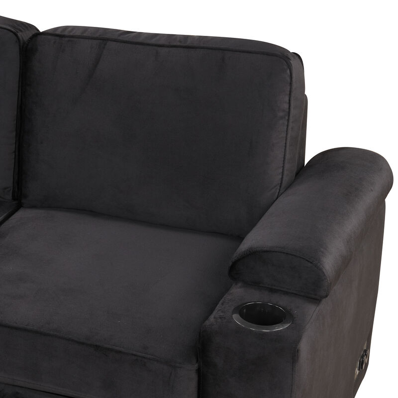 Merax 2 in 1 Pull Out Sofa Bed L Shape Couch