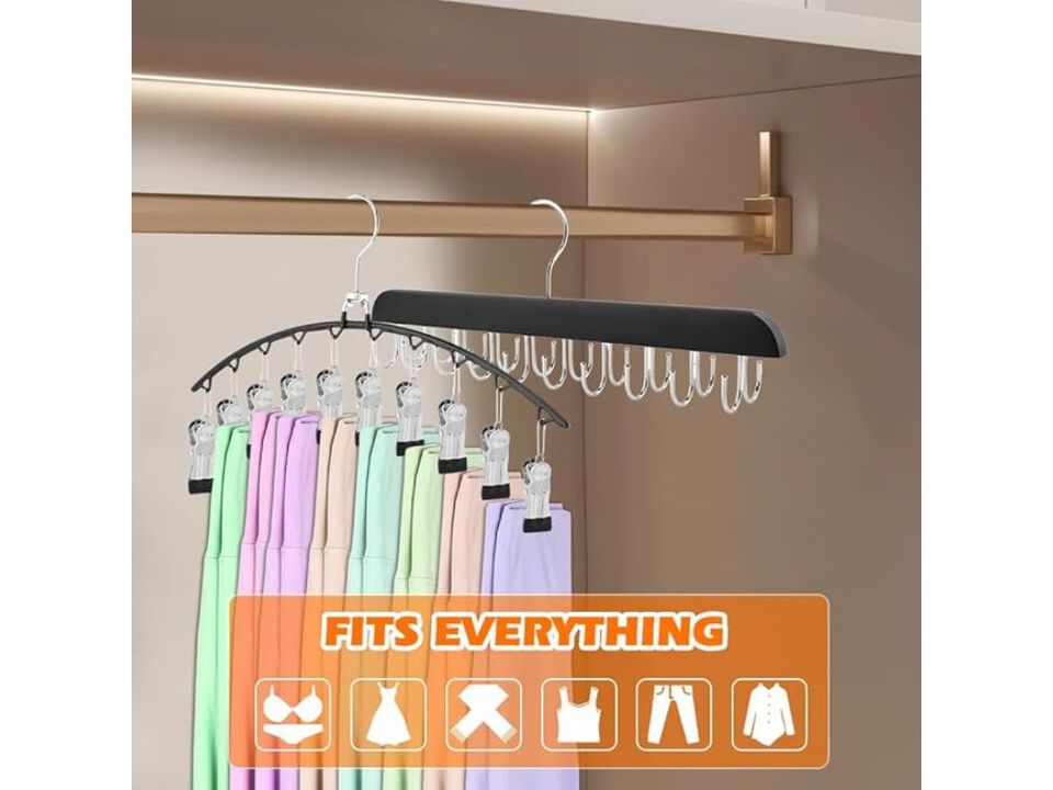 2 Pack Legging Organizer And Bra Hanger,2 In 1 Space Saving Hangers Max 30 Leggi