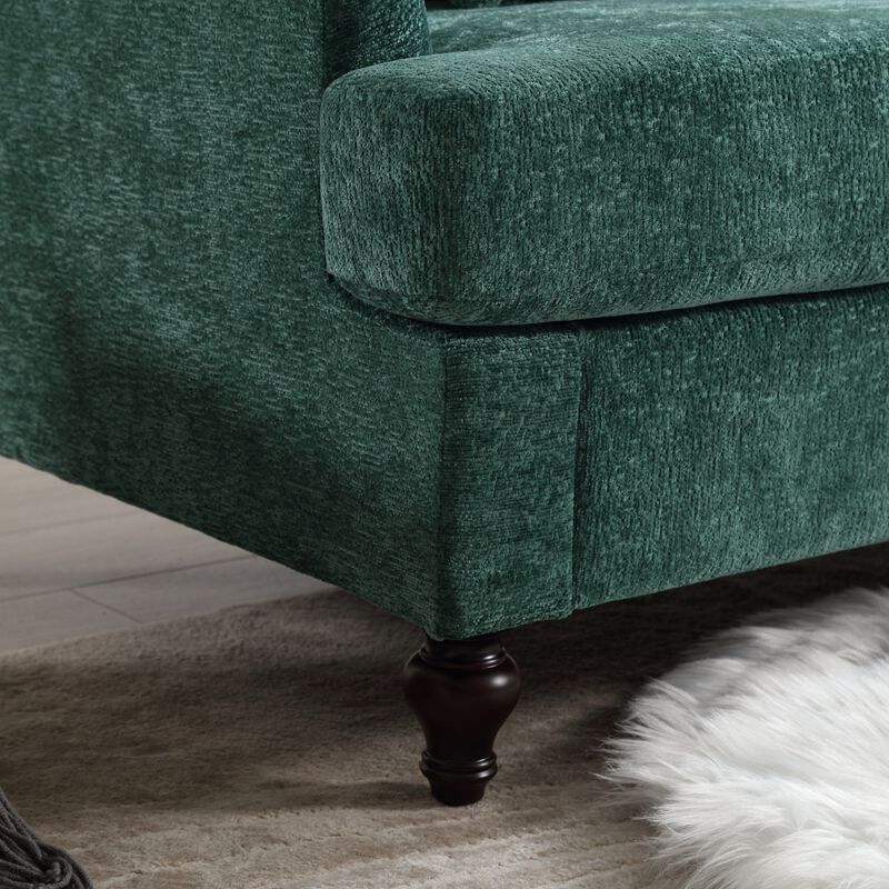 Clihome Modern chenille Fabric Loveseat, 2-Seat Upholstered Loveseat Sofa Modern Couch image number 5