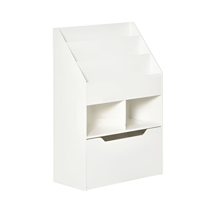 Kids Storage Cabinet with Bookshelf for Toys and Books Organization