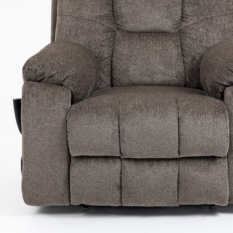Electric Lift Recliner Chair with Heating and Massage, Power Lift Sofa Chair with 2 Cup Holders, Storage Pocket, 2 remote controls image number 4