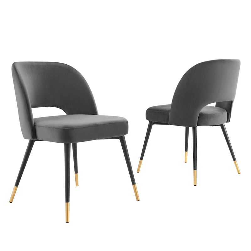 Rouse Performance Velvet Dining Side Chairs Set of 2 image number 0