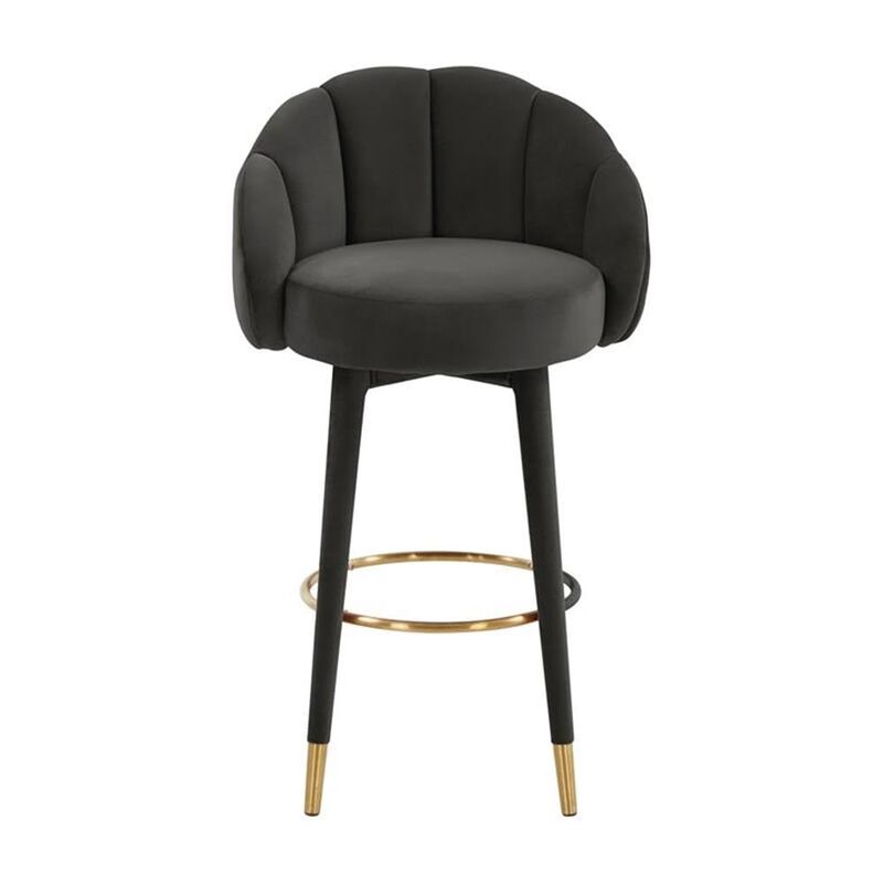 TOV Furniture Myla Black Swivel Bar Stool image number 2