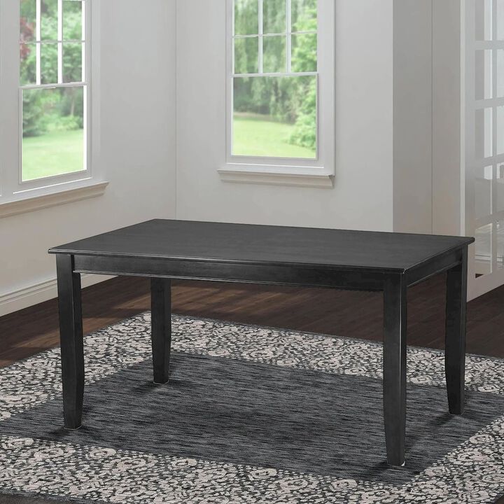East West Furniture Dudley  Rectangular  Dining  Table  36x60  in  Black  Finish