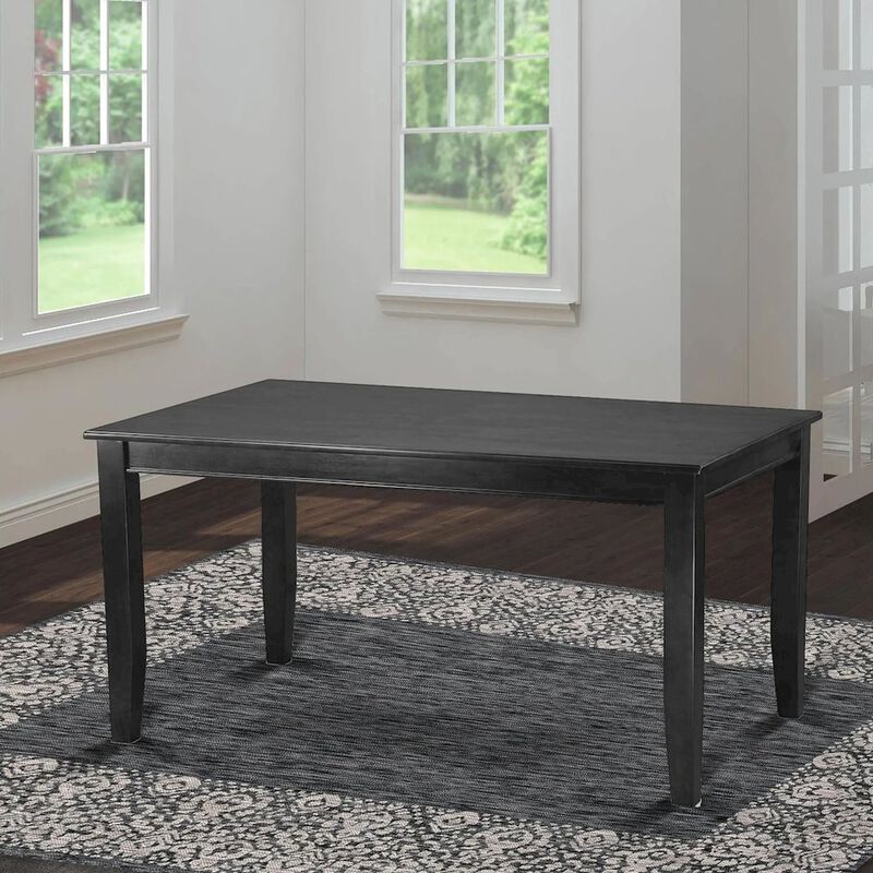 East West Furniture Dudley  Rectangular  Dining  Table  36x60  in  Black  Finish
