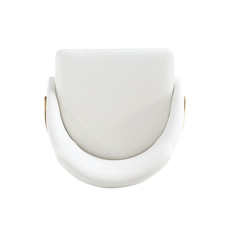 Gracie Dining Chair in White and Gold