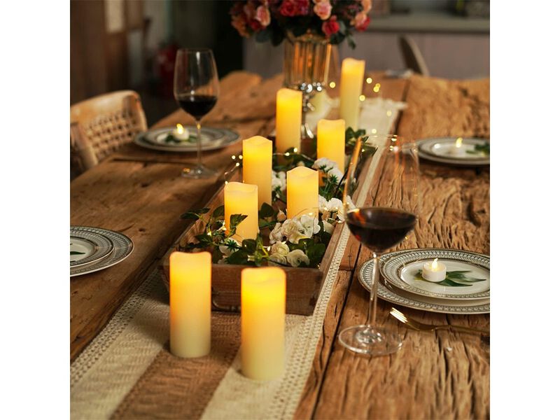 Flameless Candles Battery Operated LED Pillar Candles image number 5