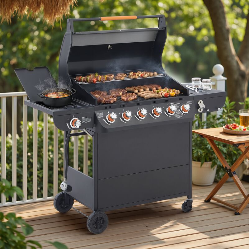 Totpib 6-Burner Propane Gas Grill image number 1