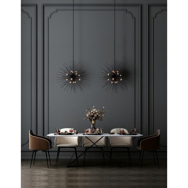 Savannah 14 Light Chandelier With Black Finish