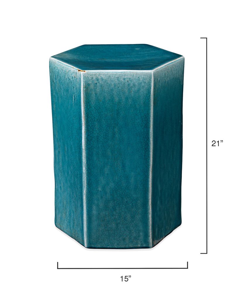 Porto Ceramic Azure Side Table-Large