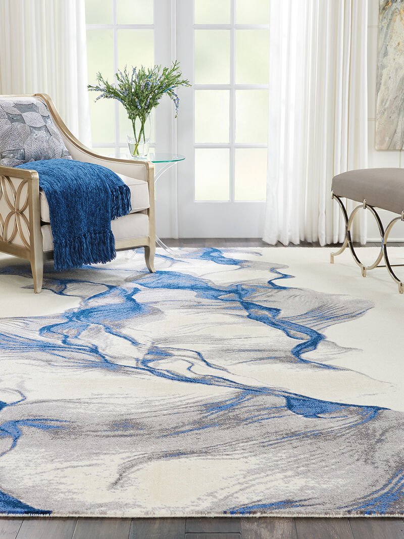 Twilight TWI27 Ivory/Blue 8' x Round Rug