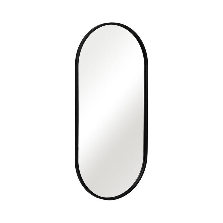 Metal, 20x40 Capsule Mirror, Black