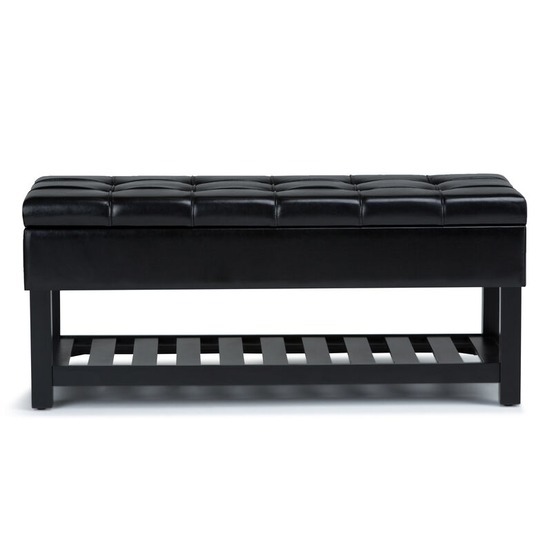 Simpli Home Saxon Storage Ottoman Bench image number 1