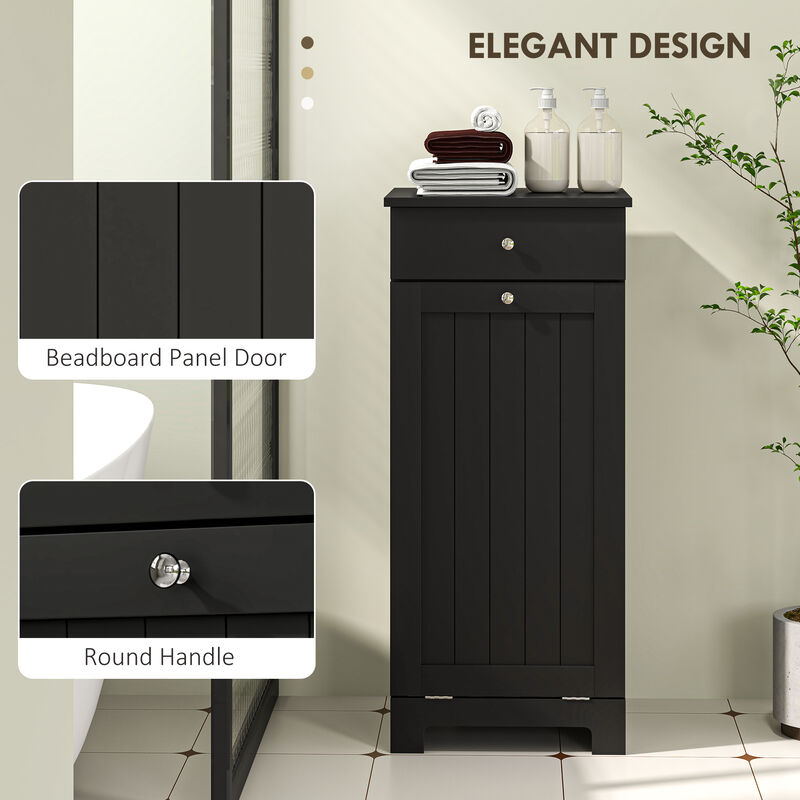 Hivvago Wooden Laundry Cabinet with Tilt-Out Basket image number 6