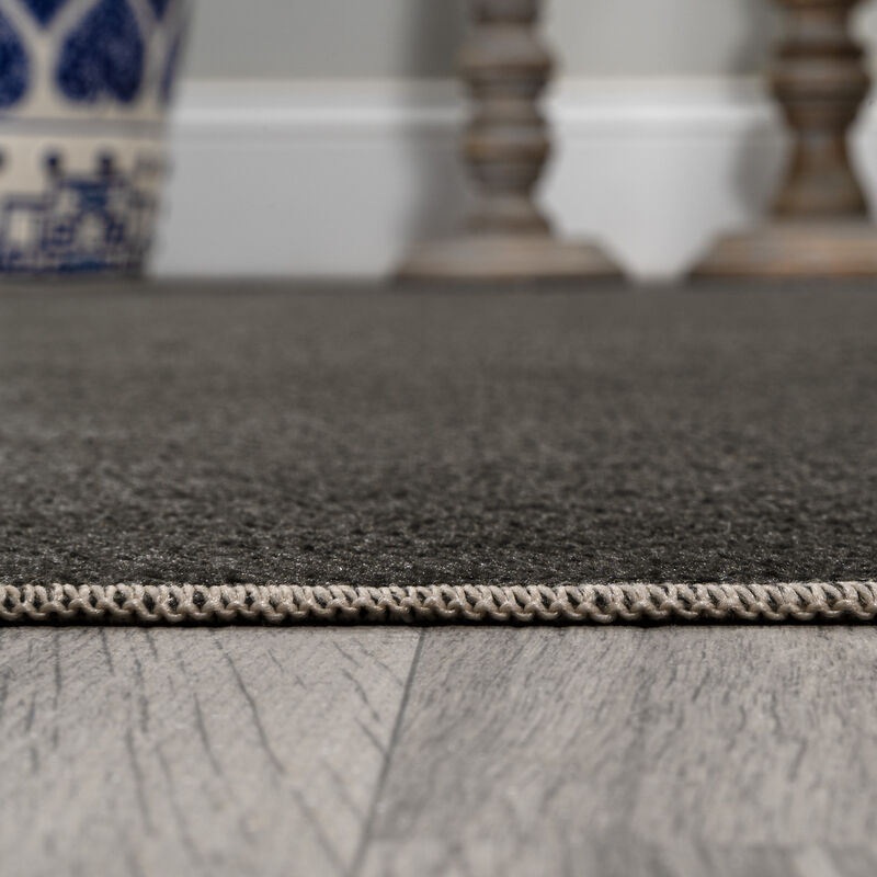 Twyla Classic Solid Low-Pile Machine-Washable Area Rug