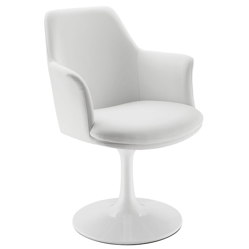 Lippa Swivel Dining Vegan Leather Armchair image number 0
