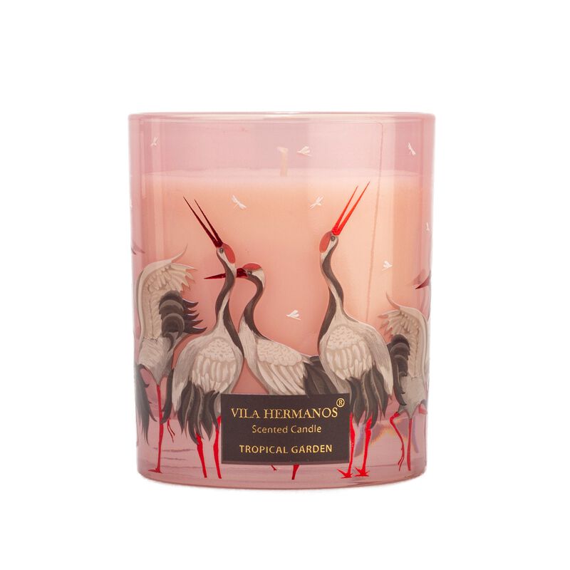 Candle in Jar JUNGLETOPIA FLAMINGO PINK 200gr 3.35 diam. x 4.13 in image number 0
