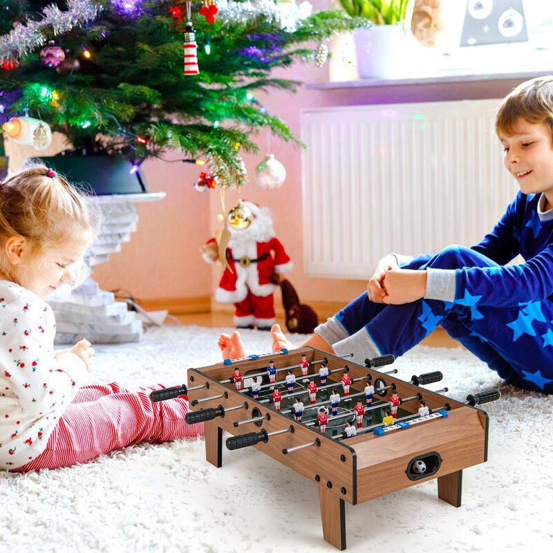 Portable Tabletop Foosball Game for Kids Adults and Indoor Play-Natural image number 4