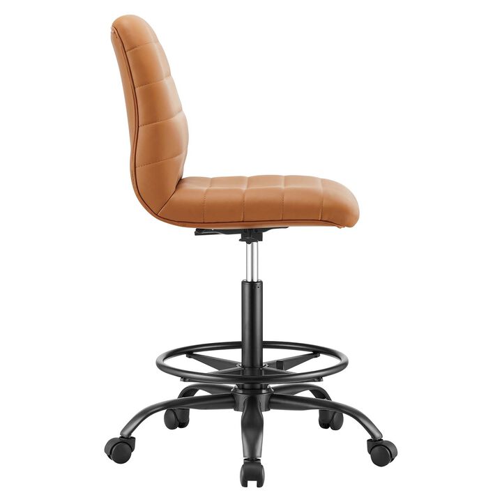 Modway Furniture - Ripple Armless Vegan Leather Drafting Chair