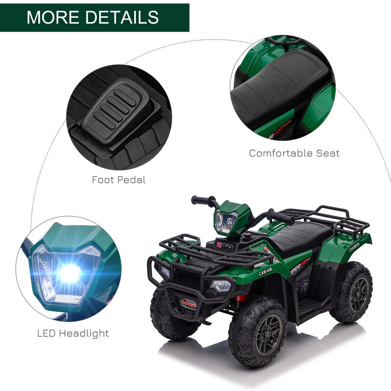 BreeBe 12V Electric Toy Car with Forward Backward Function, Music, LED Headlights image number 6