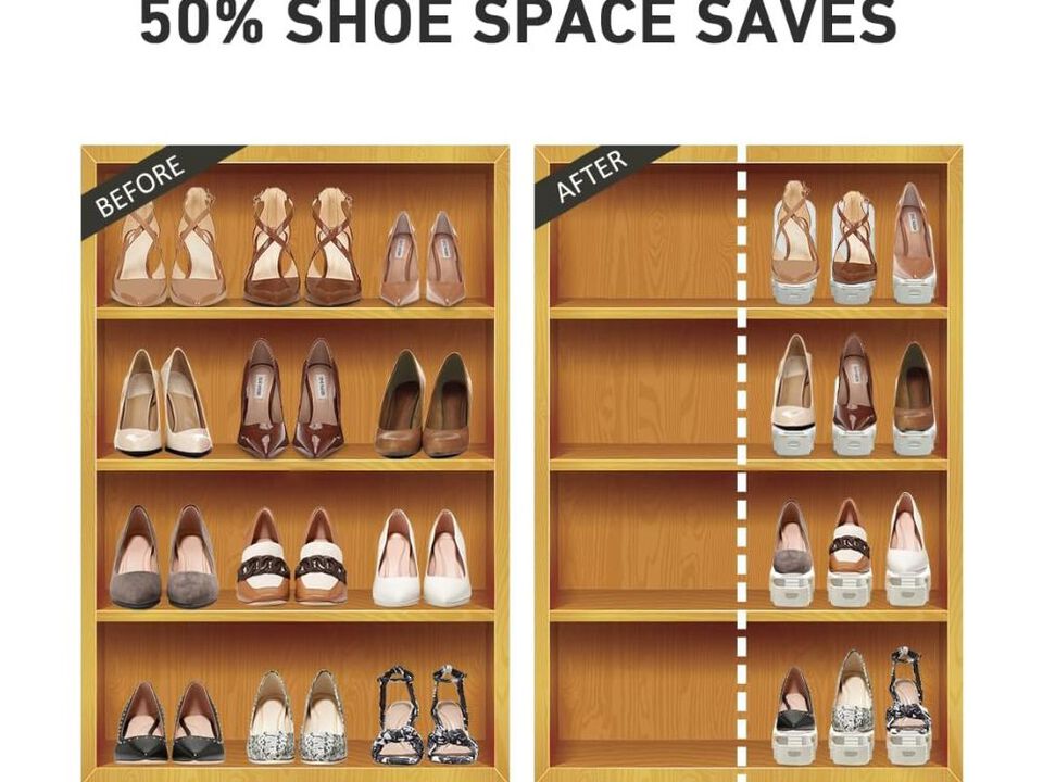 20-Pack Shoe Slots Organizer | Adjustable Shoe Stackers for Closet Space Saving