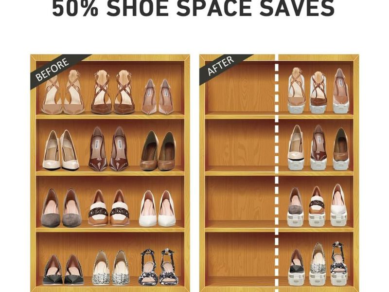 20-Pack Shoe Slots Organizer | Adjustable Shoe Stackers for Closet Space Saving image number 1