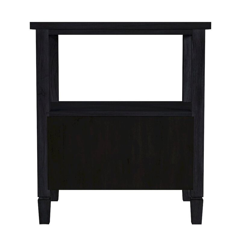 Butler Specialty Flagstaff 1-Drawer Cane Nightstand, Black
