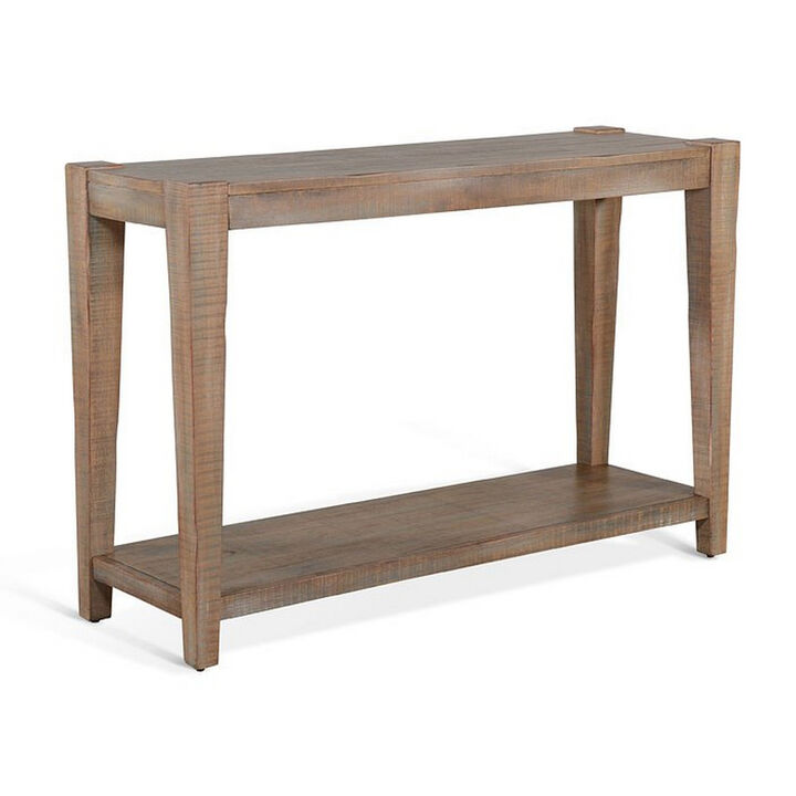 Lilly Sofa Table, 1 Shelf, Light Brown Mahogany, Rectangular 48 Inch