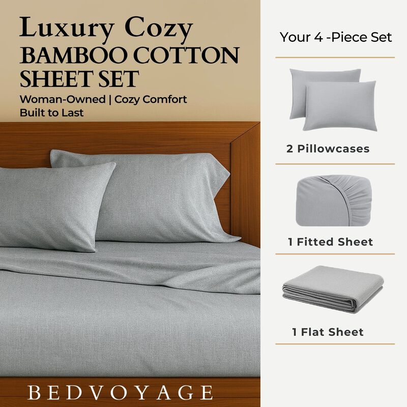 BedVoyage Melange viscose from Bamboo Cotton Bed Sheets