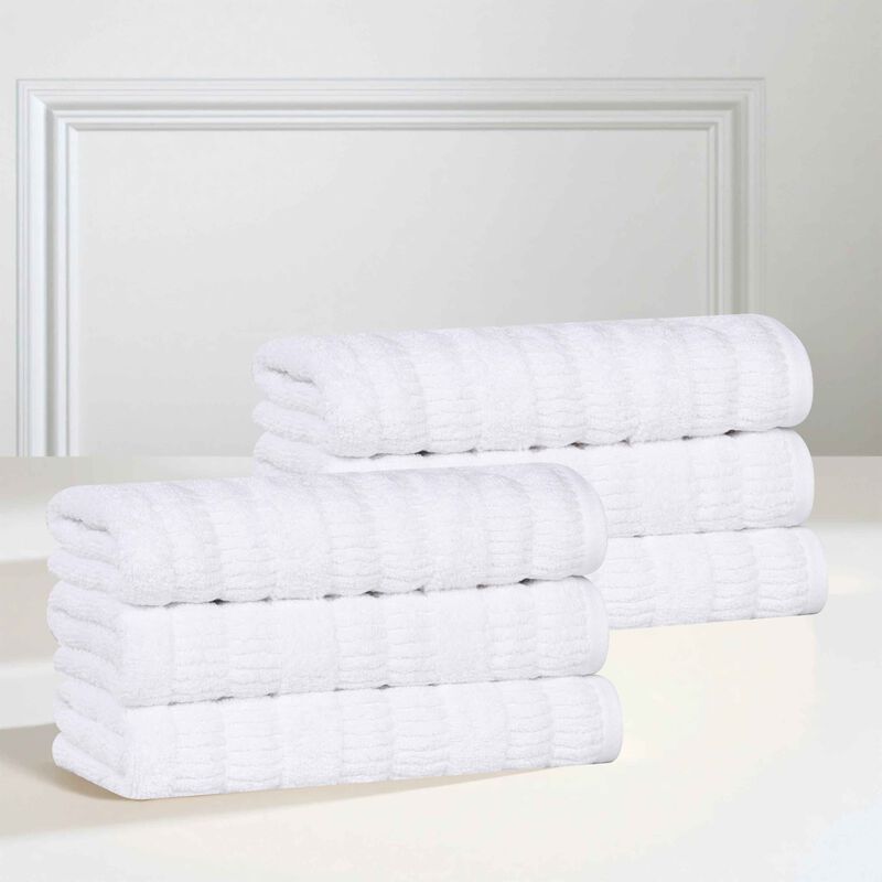 6 Piece Hand Towel Set in Viscose Cotton Blend for Everyday Use image number 1